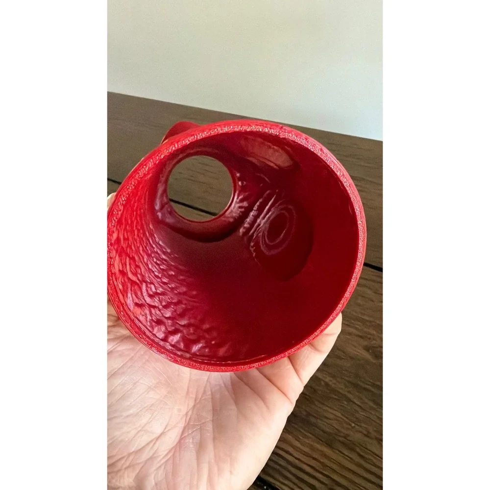 Owl Fairy Lamp Red 3D Printed Viking Fairy Lamp Style Textured